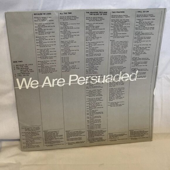 The Bill Gaither Trio We Are Persuaded (Vinyl, 1979) Word WSB-8829 VG LP Record - Picture 7 of 12